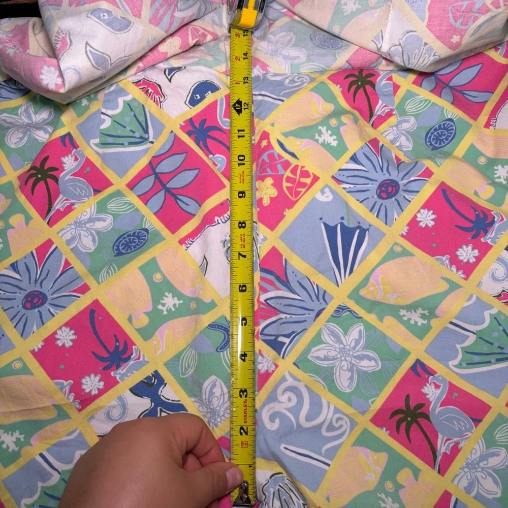 Y2K VTG Tropical Patchwork Skort Multi Color Cotton Tropical Vacation Resort